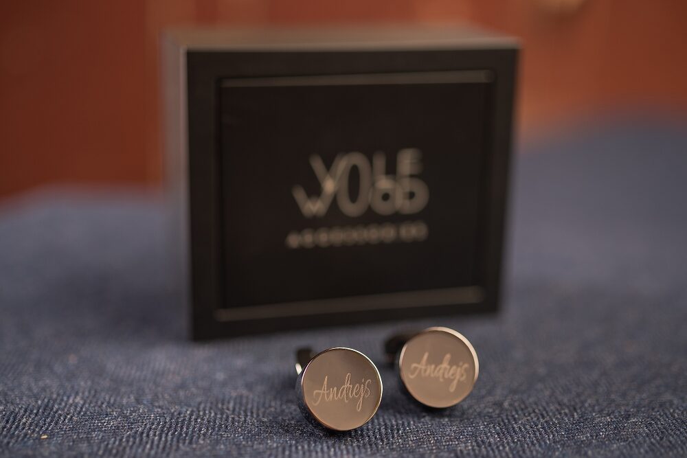  Cufflinks engraved with names